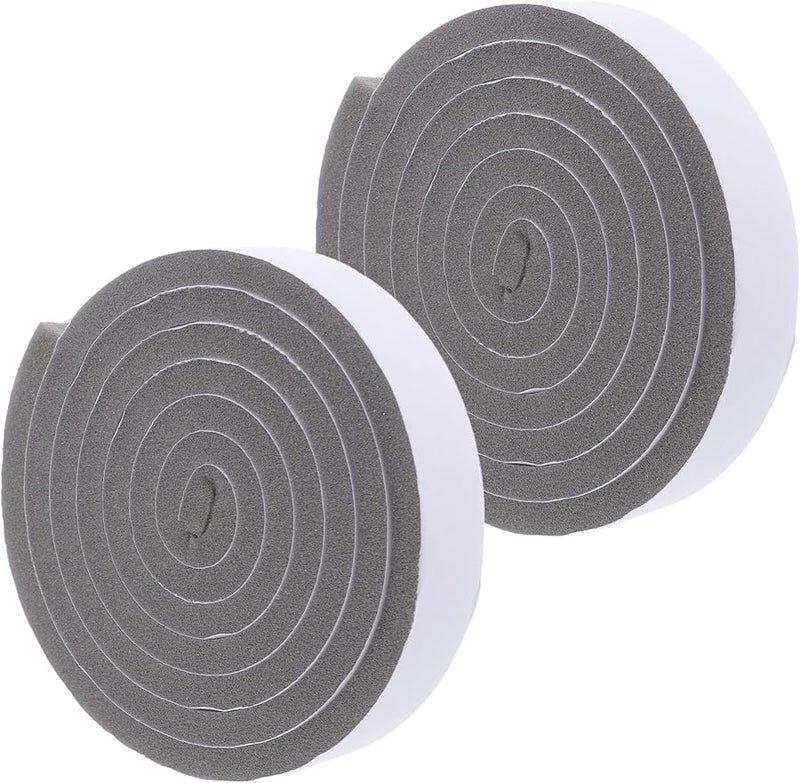 Self Adhesive Foam Weather Stripping Door Seal Strip 2 Rolls White Draft Stopper Soundproof - Image 1